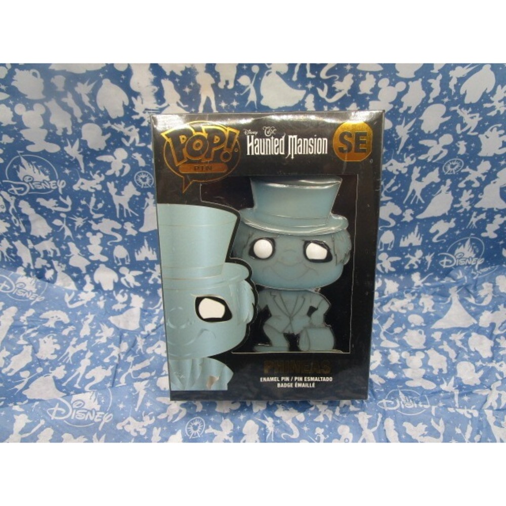 Disney Haunted Mansion Phineas Funko Pop! Pin Special Edition Glow In The Dark